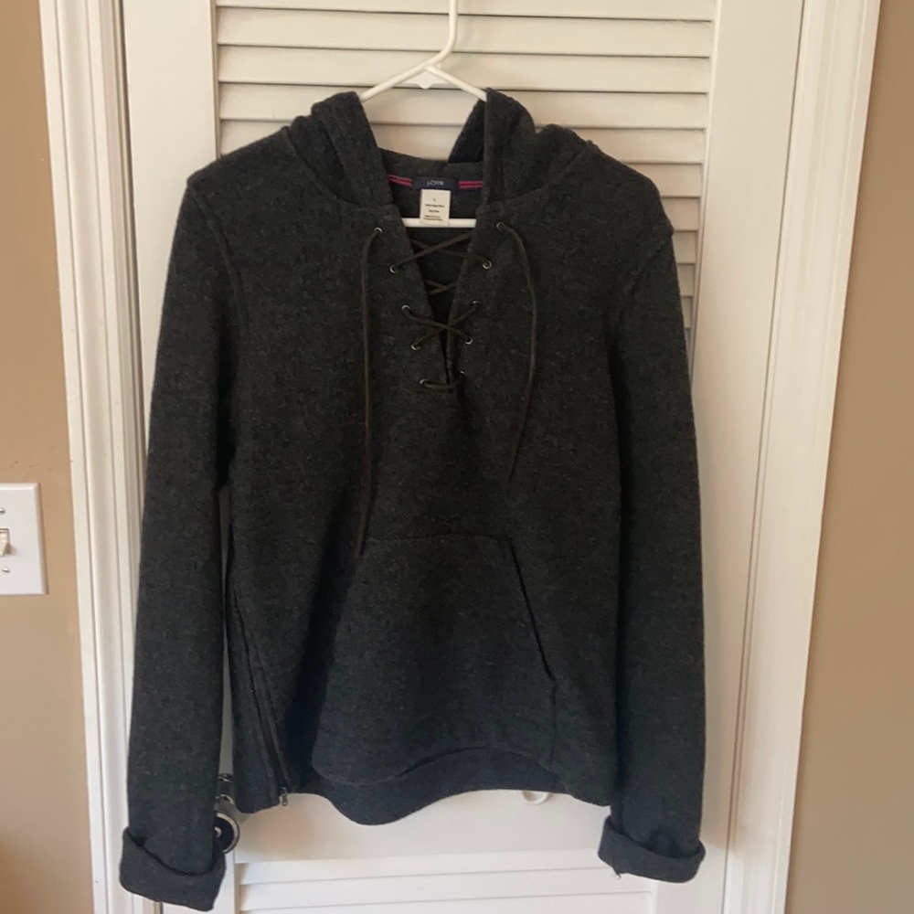 J. Crew Hooded top with zip side vents